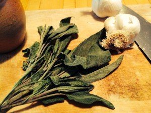 Sage and garlic make a great accompaniment